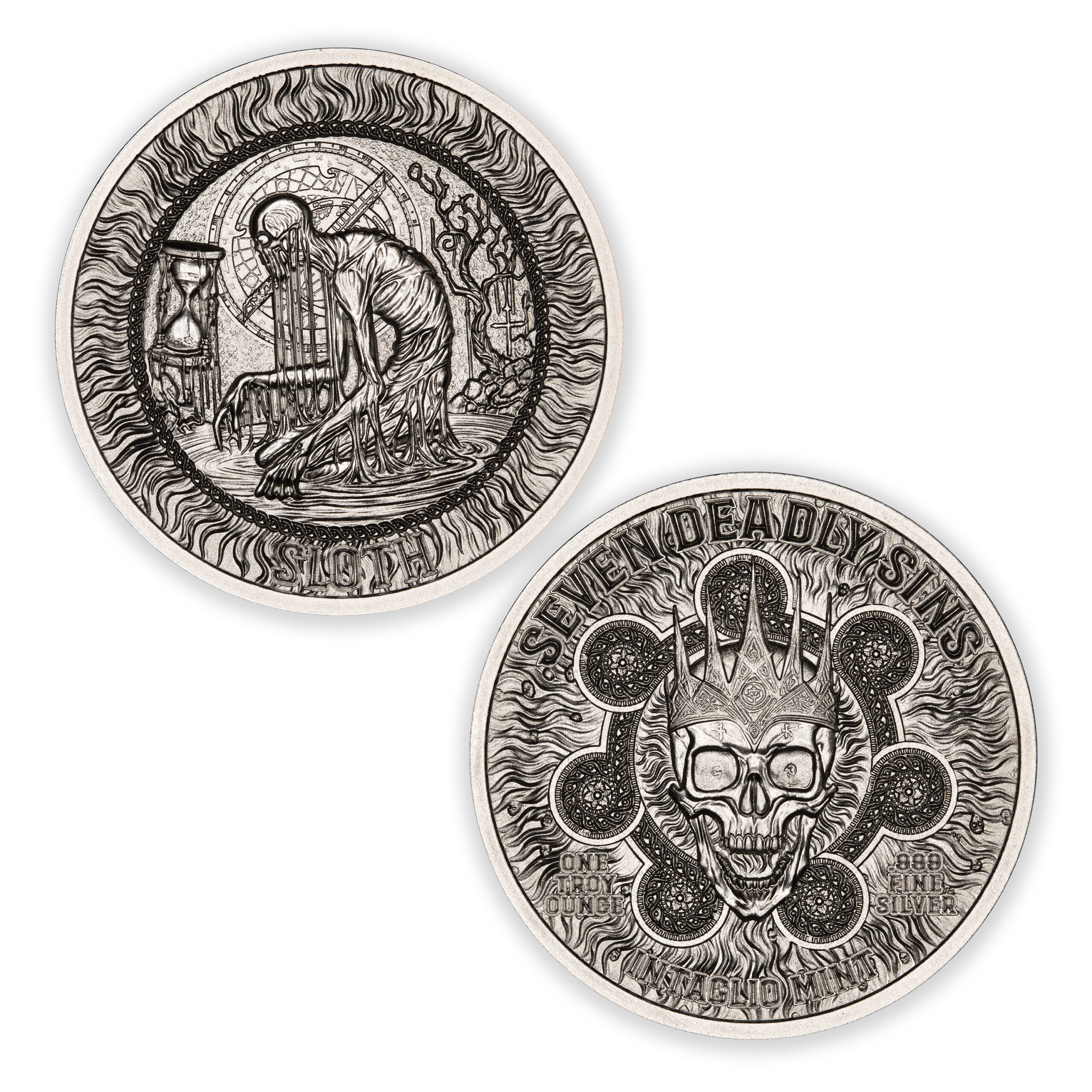 SEVEN DEADLY SINS - SLOTH – 1 TROY OUNCE – 39MM - Image 1