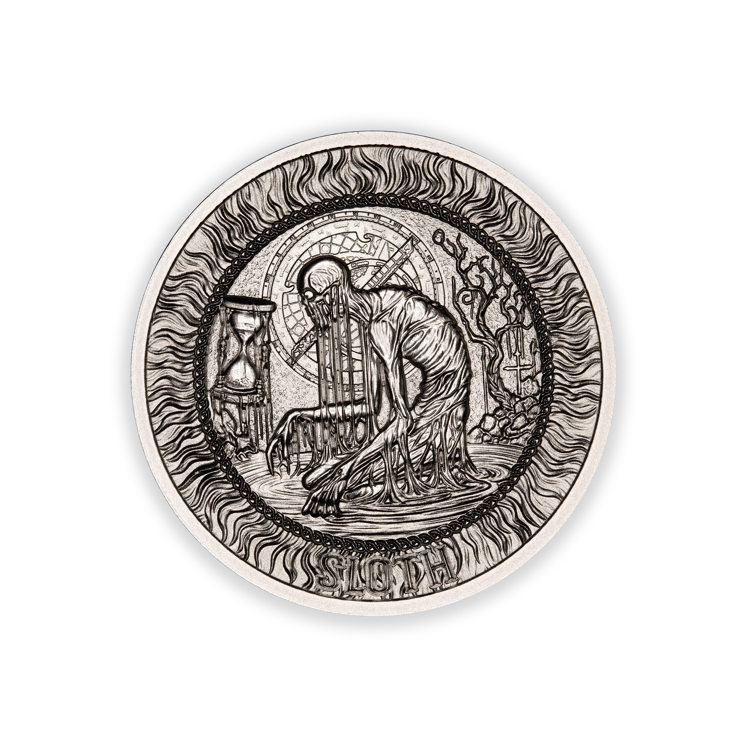SEVEN DEADLY SINS - SLOTH – 1 TROY OUNCE – 39MM - Image 2