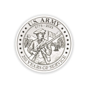 U.S. ARMY - 250 YEAR ANNIVERSARY - ONE TROY OUNCE - 39MM