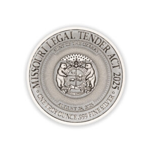 LEGAL TENDER ACT - MISSOURI - MARK TWAIN - 1 TROY OUNCE - 39MM