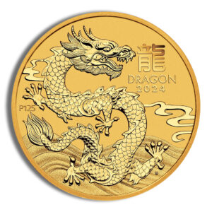 2024 2 oz Australia Gold Lunar Dragon BU - Series III