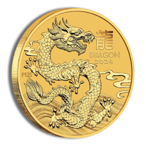 2024 2 oz Australia Gold Lunar Dragon BU - Series III - Image 3