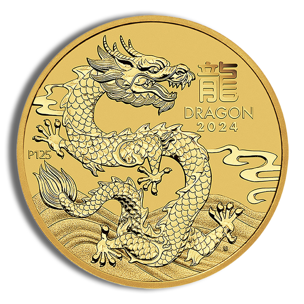 2024 1/20 oz Australia Gold Dragon BU - Series III - Image 1
