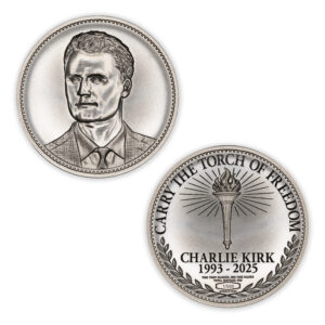 CHARLIE KIRK MEMORIAL - TWO TROY OUNCES - .999 FINE SILVER - TOTAL MINTAGE: 500