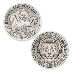 PURRFECTLY SILVER SERIES – YULE CAT – 1 TROY OUNCE – 39MM