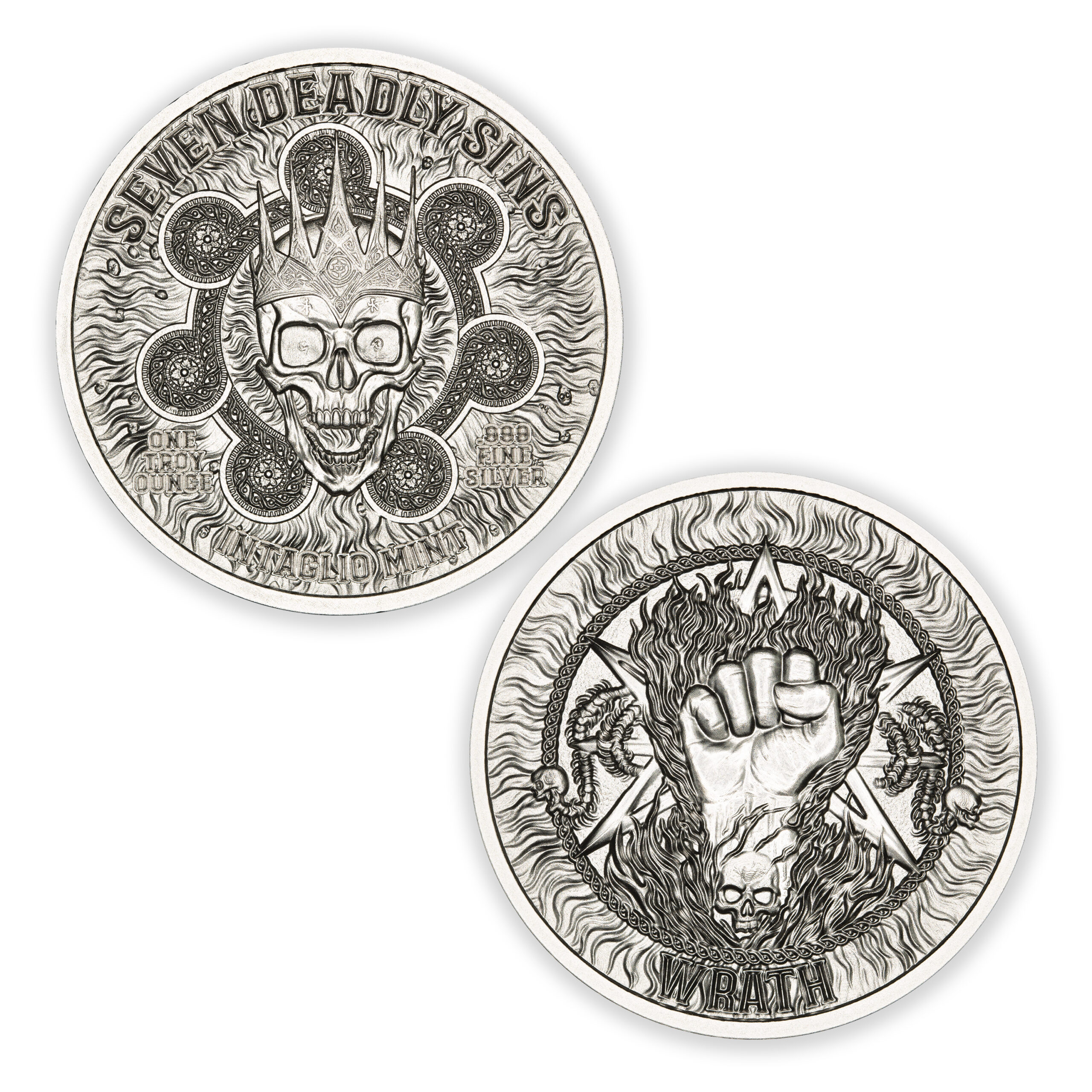 SEVEN DEADLY SINS - WRATH – 1 TROY OUNCE – 39MM - Image 1