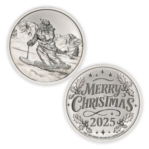 2025 HOLIDAY COLLECTION - SKIING SANTA - 1 TROY OUNCE - 39MM