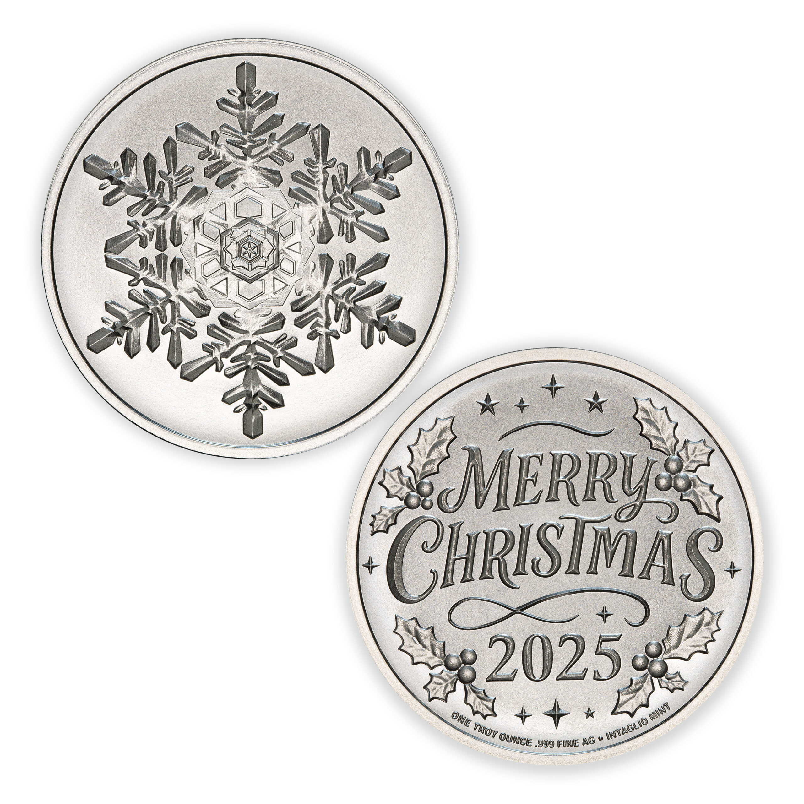 2025 HOLIDAY COLLECTION - SNOW FLAKE - 1 TROY OUNCE - 39MM - Image 1