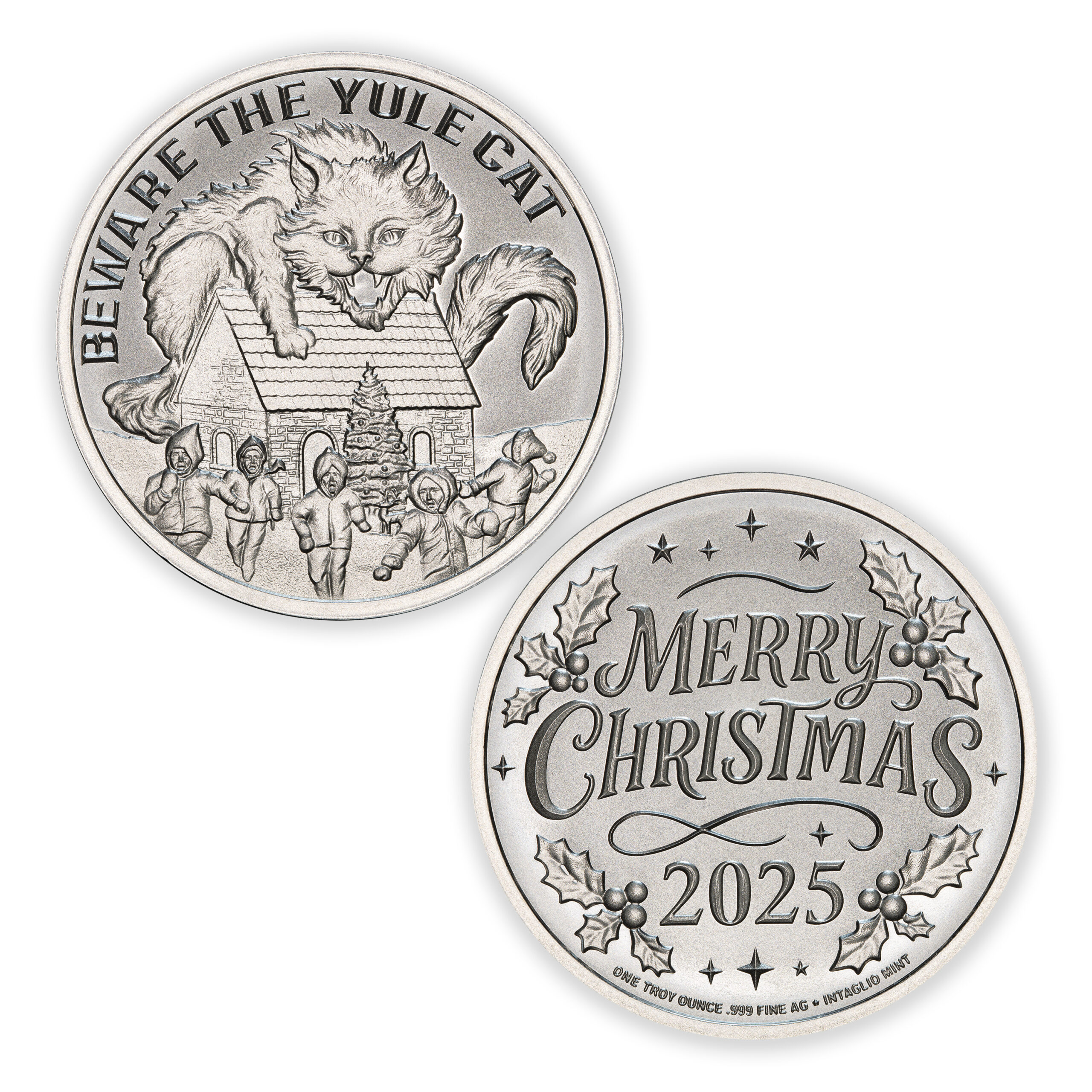 2025 HOLIDAY COLLECTION - YULE CAT - 1 TROY OUNCE - 39MM - Image 1