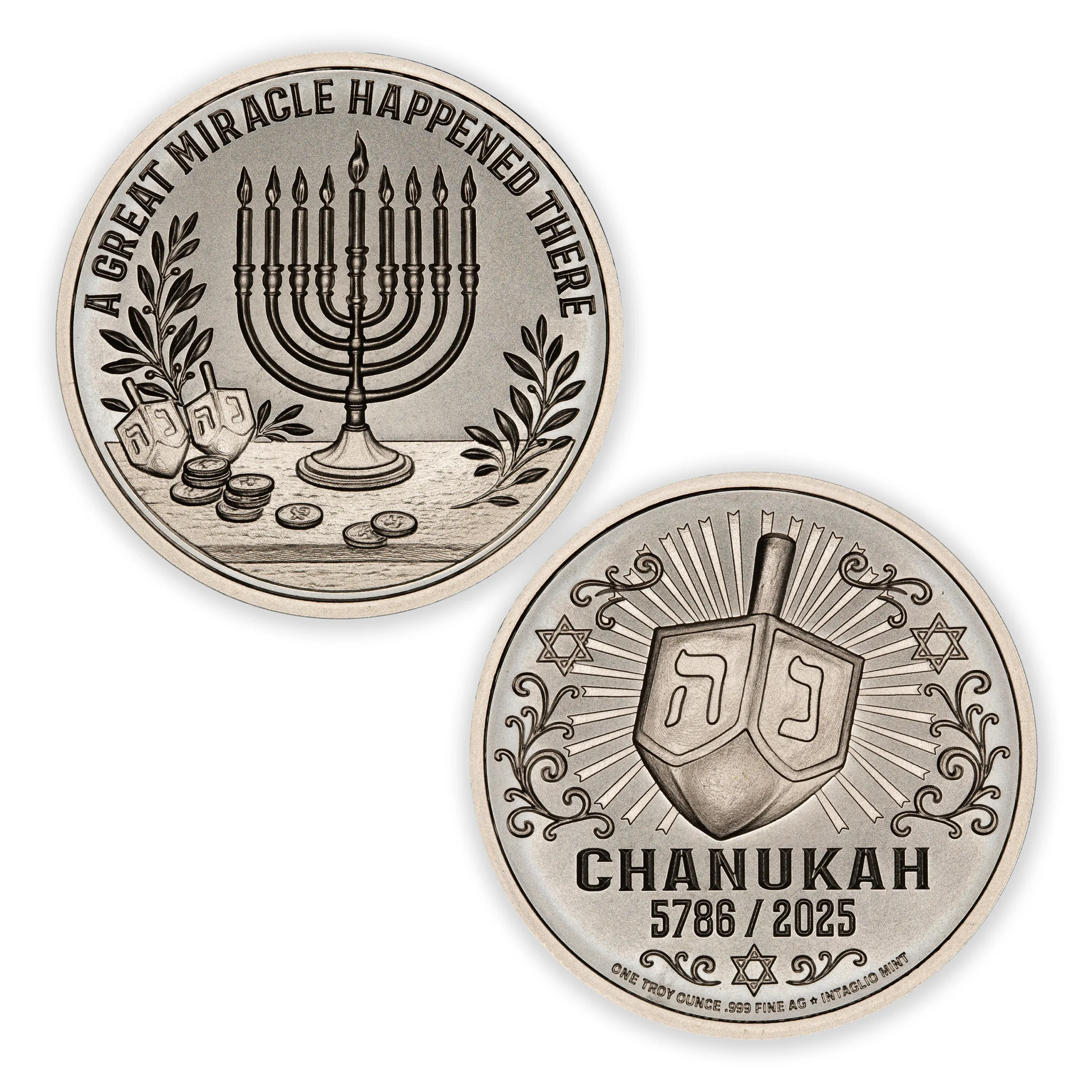 2025 HOLIDAY COLLECTION - CHANUKAH - 1 TROY OUNCE - 39MM - Image 1
