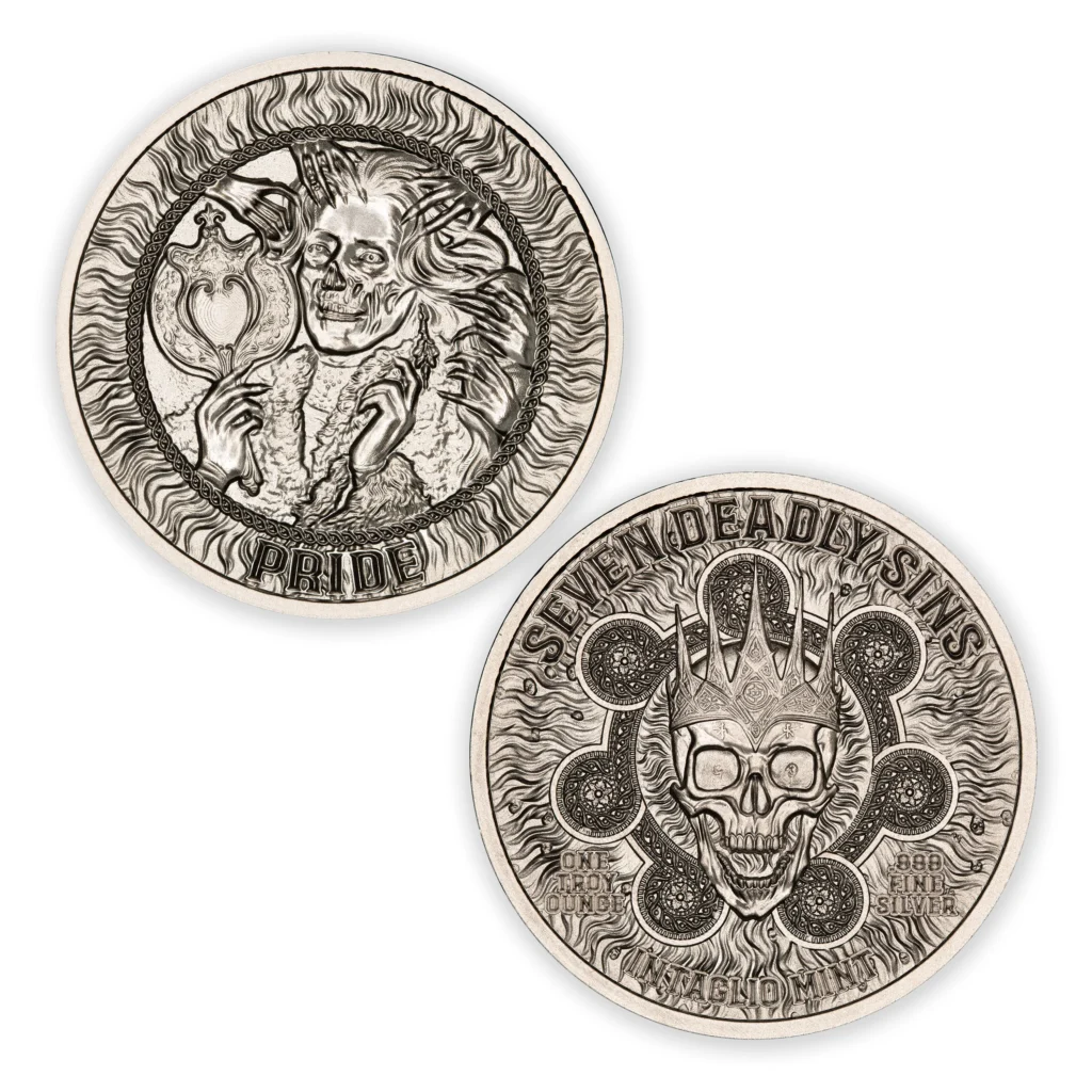 SEVEN DEADLY SINS - PRIDE – 1 TROY OUNCE – 39MM