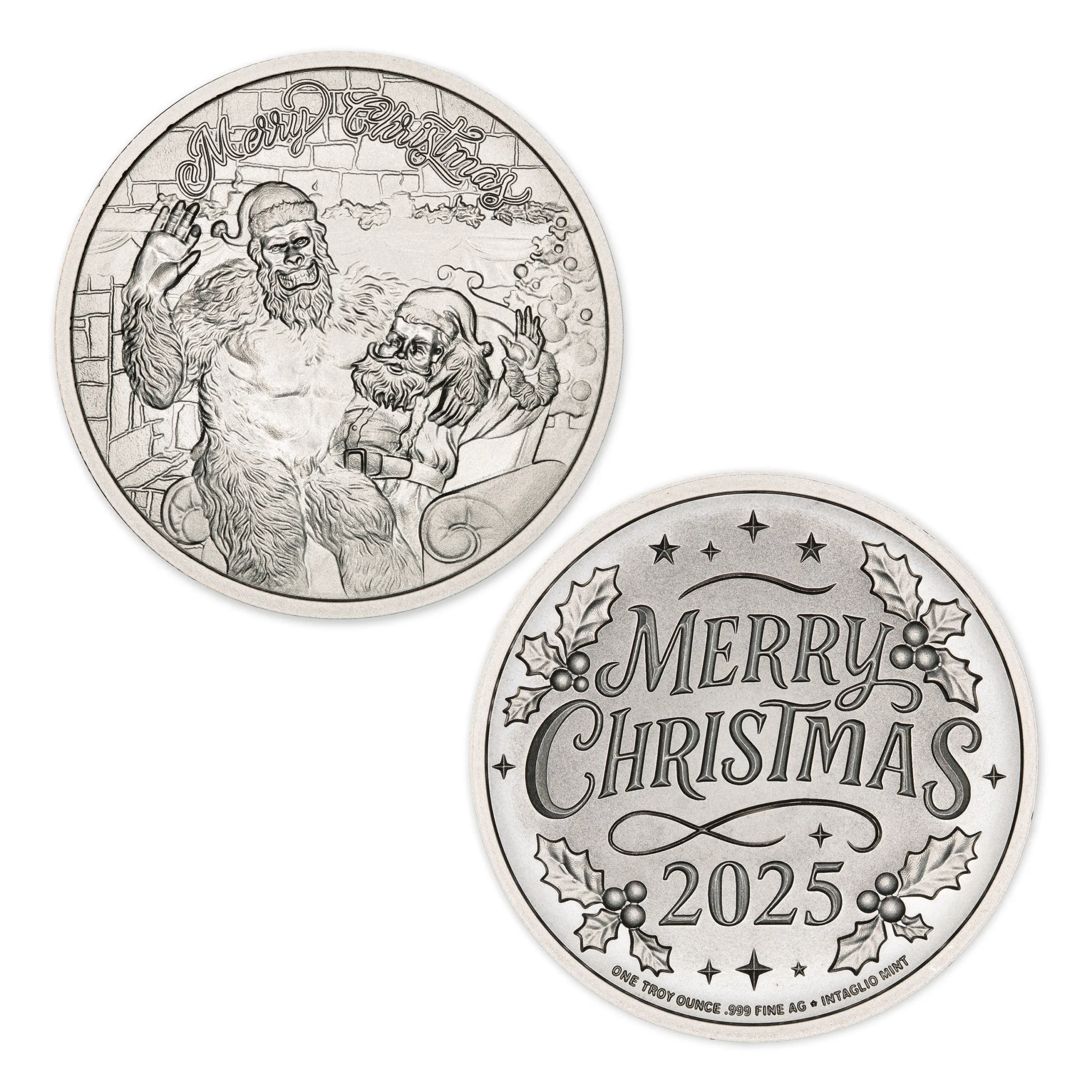 2025 CHRISTMAS COLLECTION - BIGFOOT CHRISTMAS - 1 TROY OUNCE - 39MM - Image 1