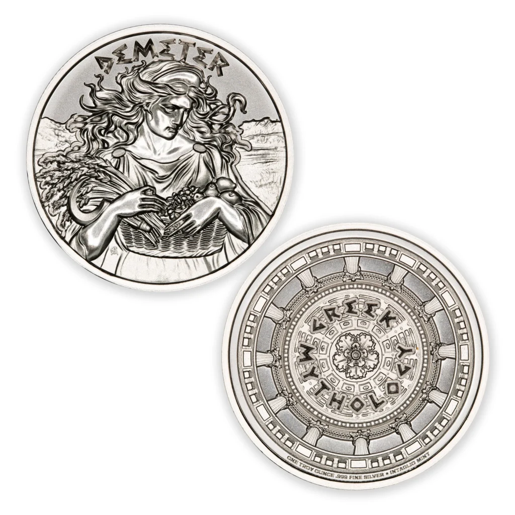 GREEK MYTHOLOGY SERIES - DEMETER - 1 TROY OUNCE - 39MM