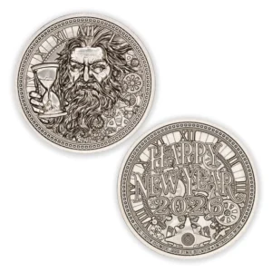 HAPPY NEW YEAR 2026 – FATHER TIME - 1 TROY OUNCE – 39MM