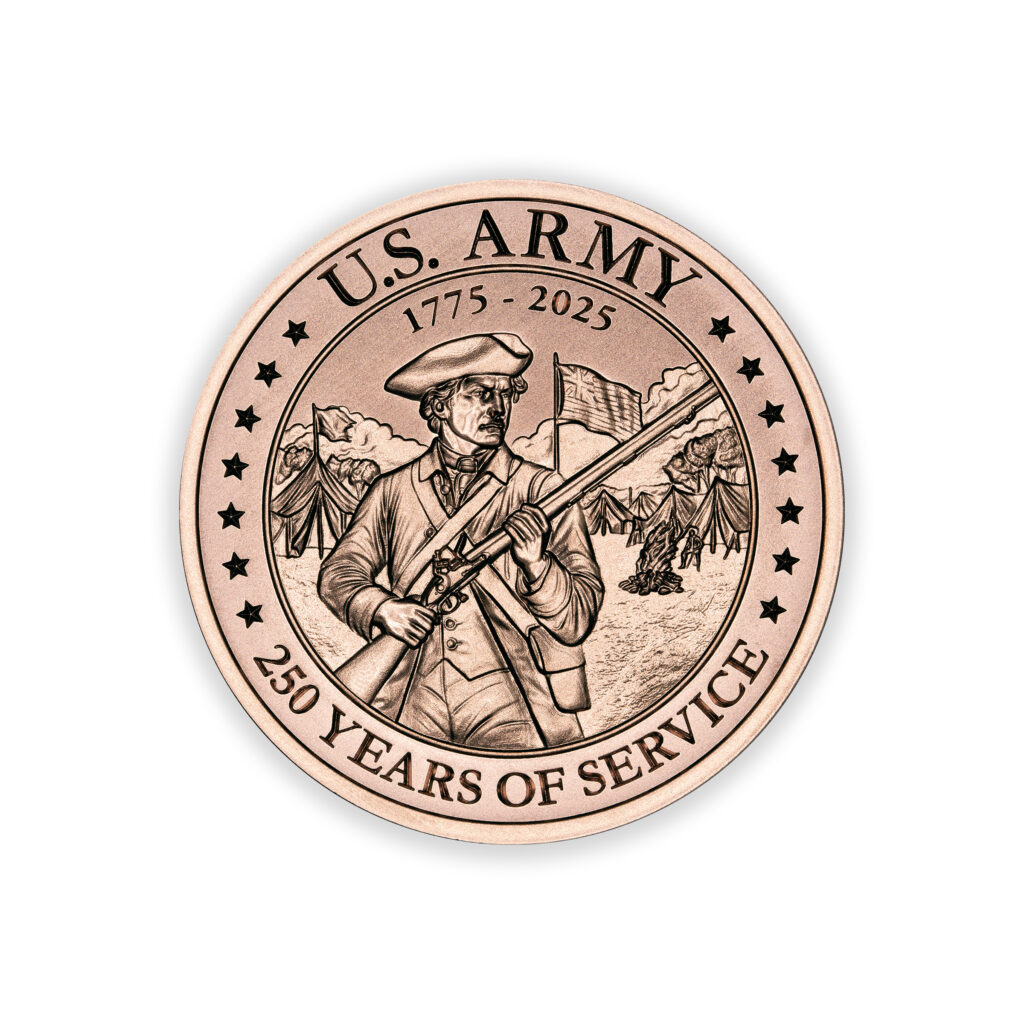 U.S. ARMY - 250 YEAR ANNIVERSARY - 1OZ - 39MM - CU