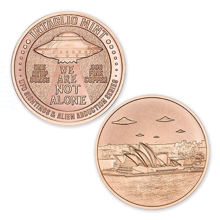 UFO SIGHTINGS & ALIEN ABDUCTION SERIES - SYDNEY - 1OZ - 39MM - Image 1