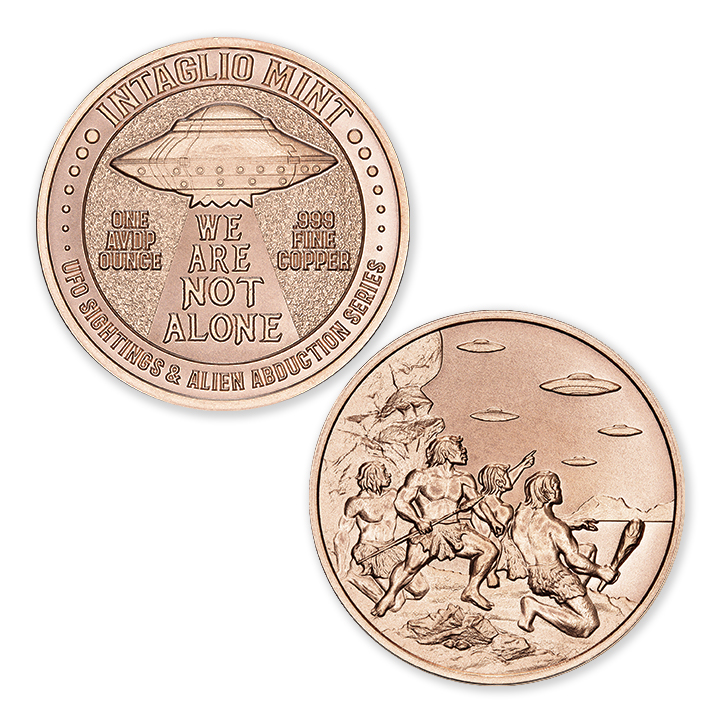 UFO SIGHTINGS & ALIEN ABDUCTION SERIES - CAVEMEN - 1OZ - 39MM - Image 1
