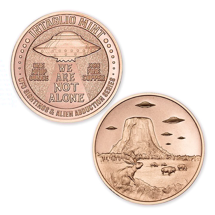UFO SIGHTINGS & ALIEN ABDUCTION SERIES - DEVILS TOWER - 1OZ - 39MM - Image 1
