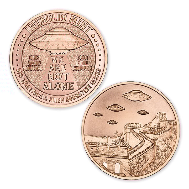 UFO SIGHTINGS & ALIEN ABDUCTION SERIES - GREAT WALL OF CHINA - 1OZ - 39MM - Image 1