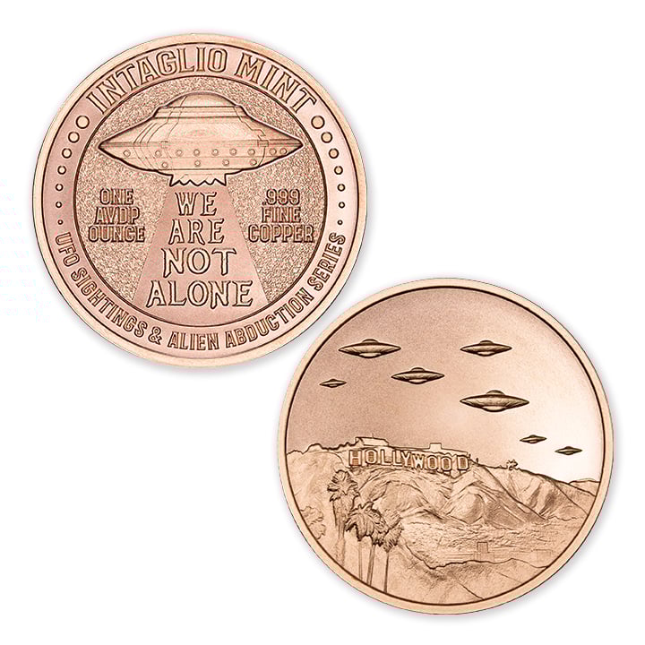 UFO SIGHTINGS & ALIEN ABDUCTION SERIES - HOLLYWOOD - 1OZ - 39MM - Image 1