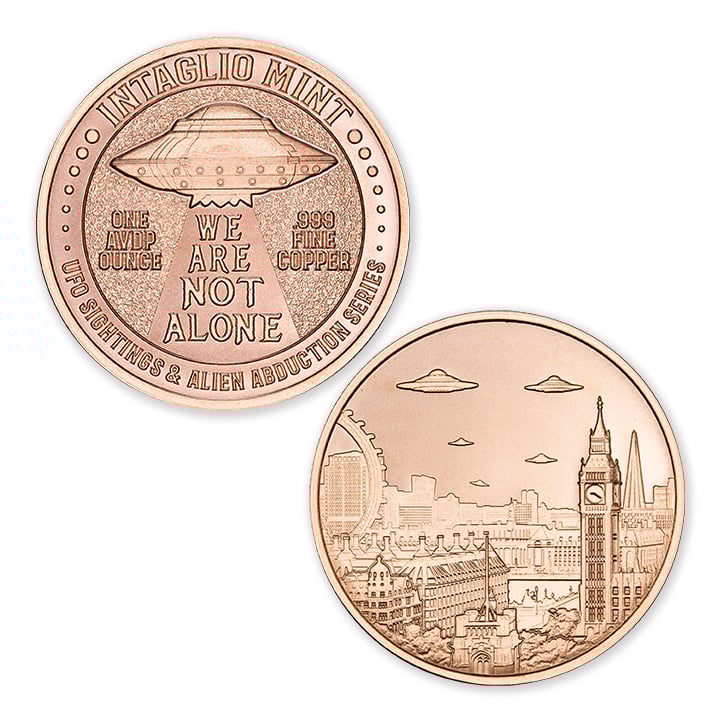 UFO SIGHTINGS & ALIEN ABDUCTION SERIES - LONDON - 1OZ - 39MM - Image 1