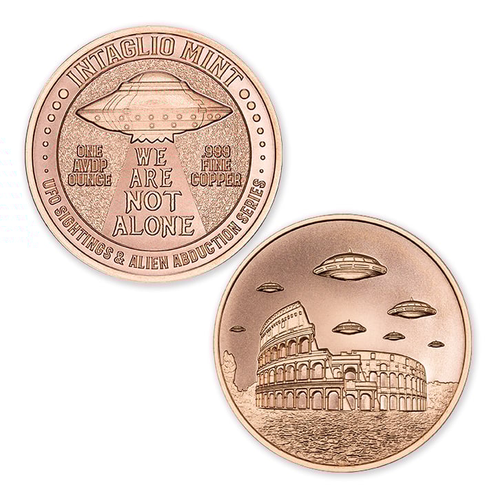 UFO SIGHTINGS & ALIEN ABDUCTION SERIES - ROME - 1OZ - 39MM - Image 1