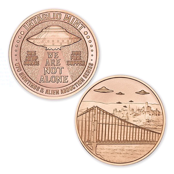 UFO SIGHTINGS & ALIEN ABDUCTION SERIES - SAN FRANCISCO - 1OZ - 39MM - Image 1