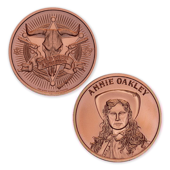 WILD WEST LEGENDS SERIES - ANNIE OAKLEY - 1OZ - 39MM - Image 1