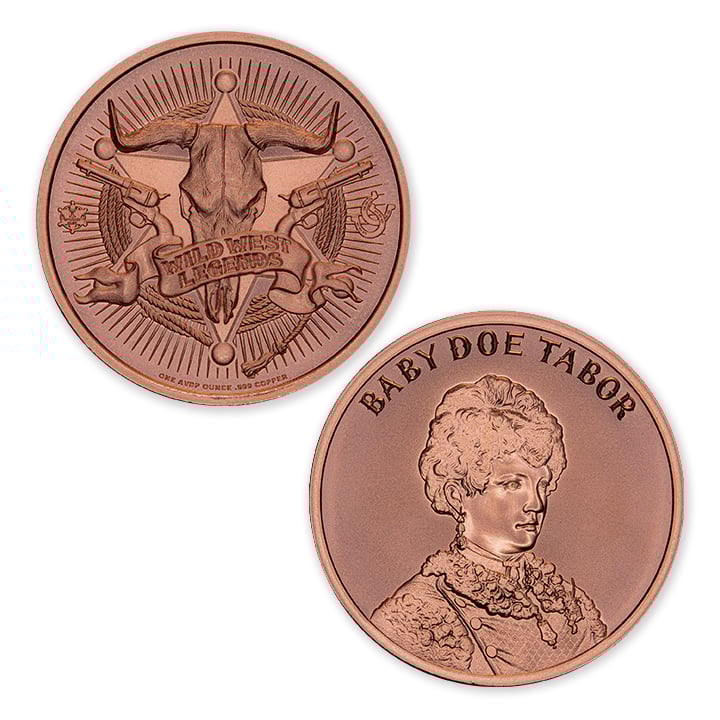 WILD WEST LEGENDS SERIES - BABY DOE TABOR - 1OZ - 39MM - Image 1