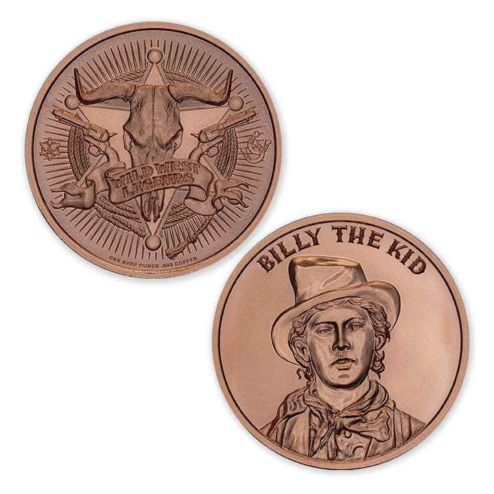 WILD WEST LEGENDS SERIES - BILLY THE KID - 1OZ - 39MM - Image 1