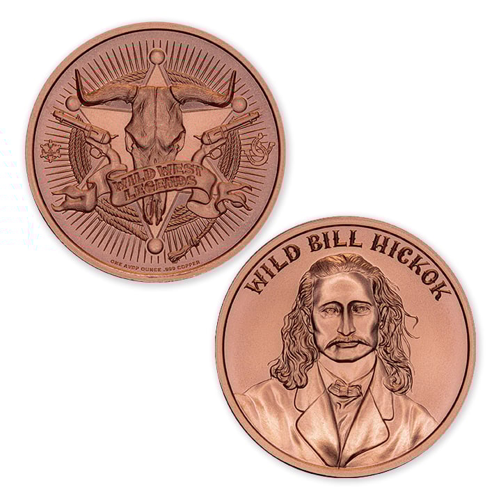 WILD WEST LEGENDS SERIES - WILD BILL HICKOK - 1OZ - 39MM - Image 1