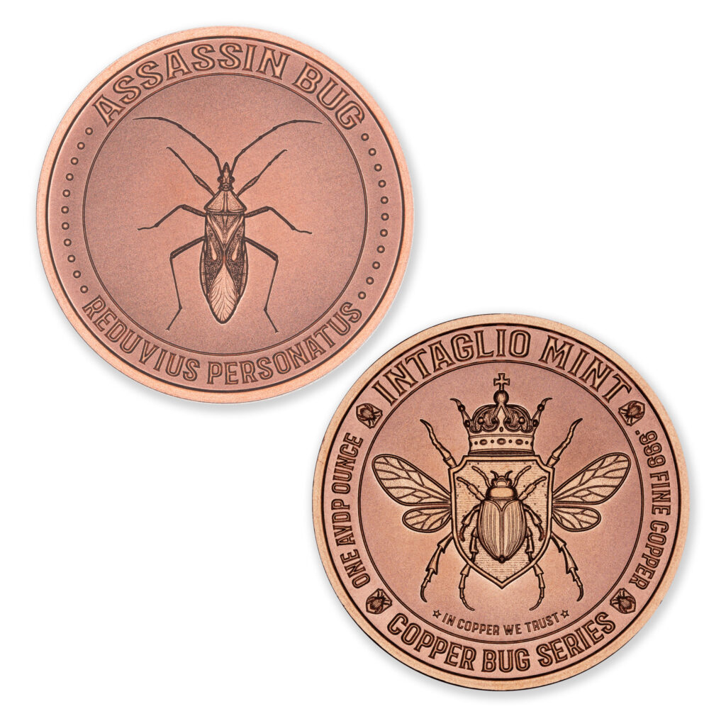 COPPER BUG SERIES - ASSASSIN BUG - 1OZ - 39MM - CU