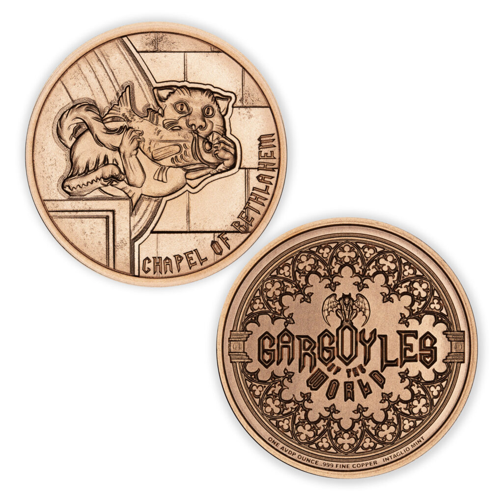 GARGOYLES OF THE WORLD - VIII - CHAPEL OF BETHLAHEM - 1OZ - 39MM - CU