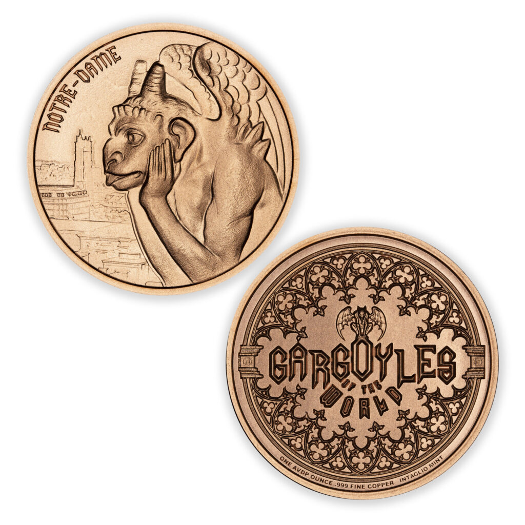 GARGOYLES OF THE WORLD - I - NOTRE DAME - 1OZ - 39MM - CU