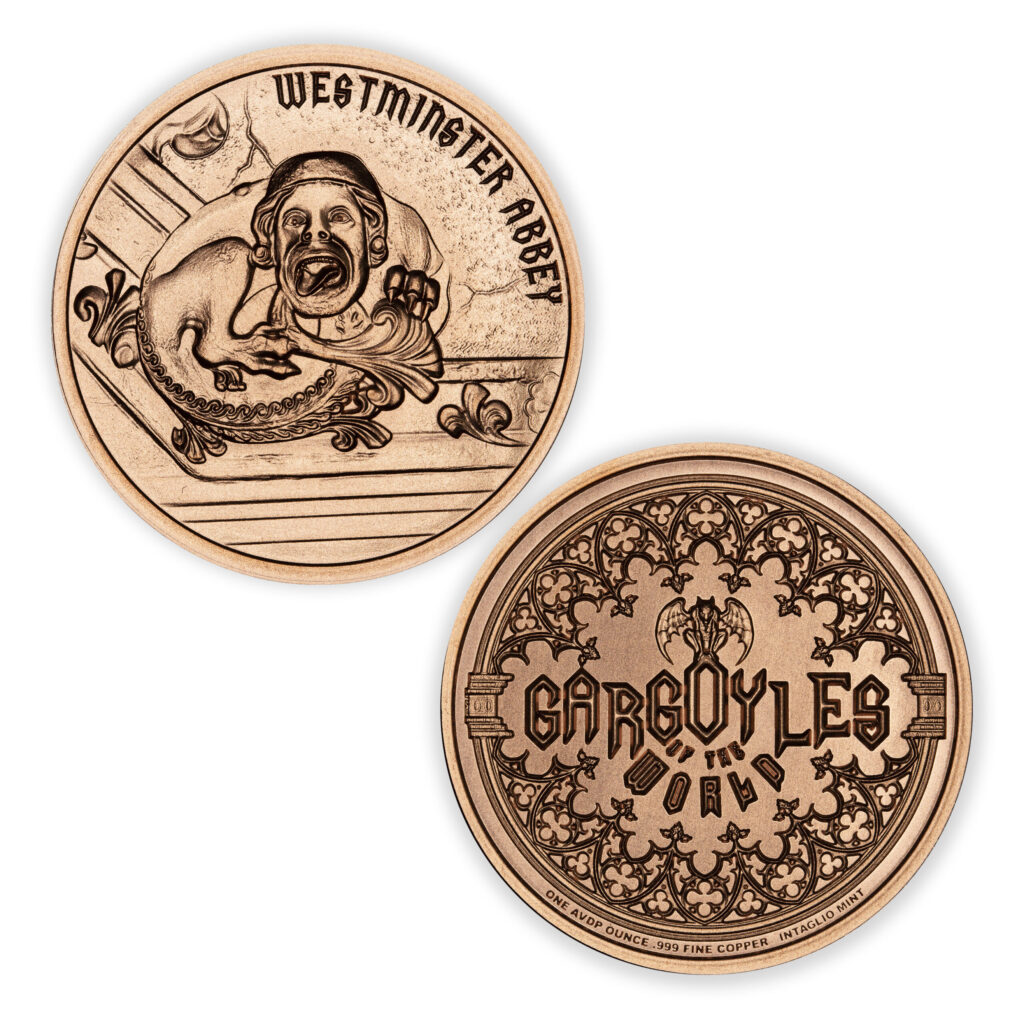 GARGOYLES OF THE WORLD - IX - WESTMINSTER ABBEY - 1OZ - 39MM - CU