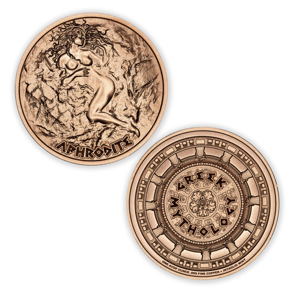 GREEK MYTHOLOGY SERIES - APHRODITE - 1OZ - 39MM - CU