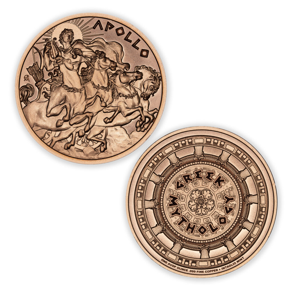 GREEK MYTHOLOGY SERIES - APOLLO - 1OZ - 39MM - CU
