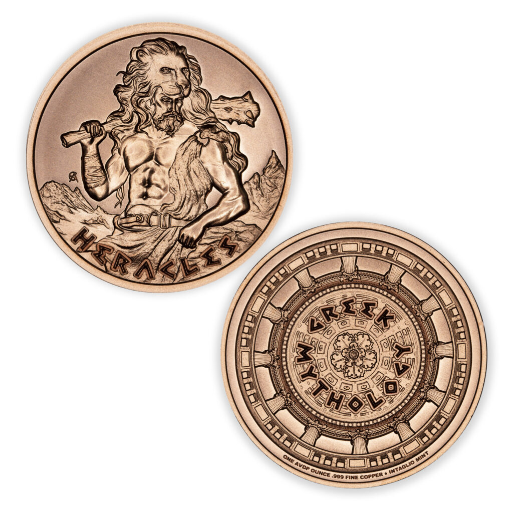 GREEK MYTHOLOGY SERIES - HERACLES - 1OZ - 39MM - CU