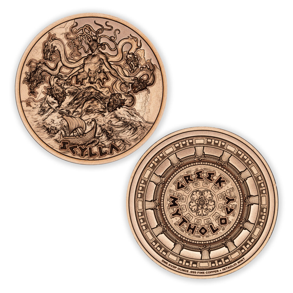 GREEK MYTHOLOGY SERIES - SCYLLA - 1OZ - 39MM - CU