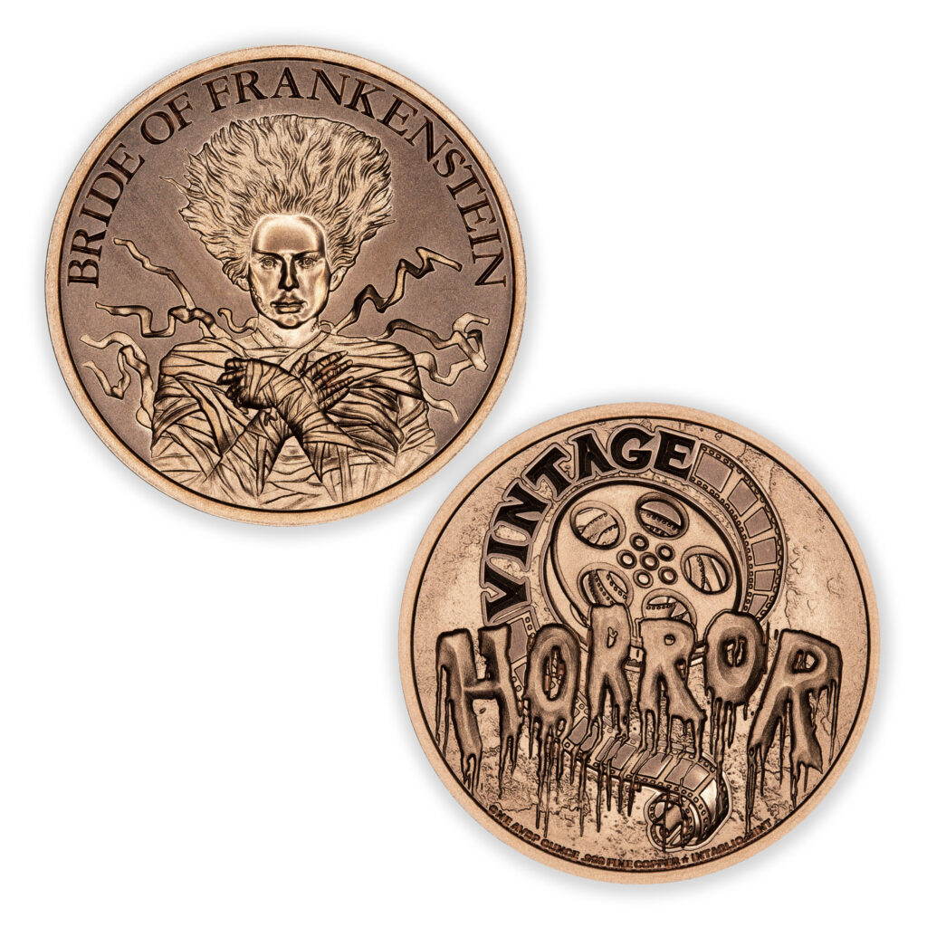 VINTAGE HORROR SERIES - BRIDE OF FRANKENSTEIN - 1OZ - 39MM - CU