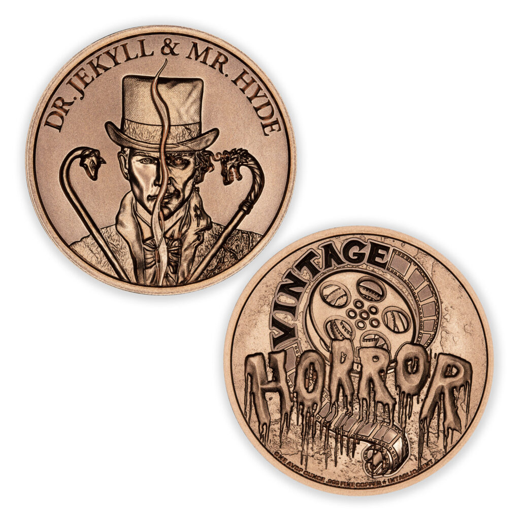 VINTAGE HORROR SERIES - DR. JEKYLL & MR. HYDE - 1OZ - 39MM - CU