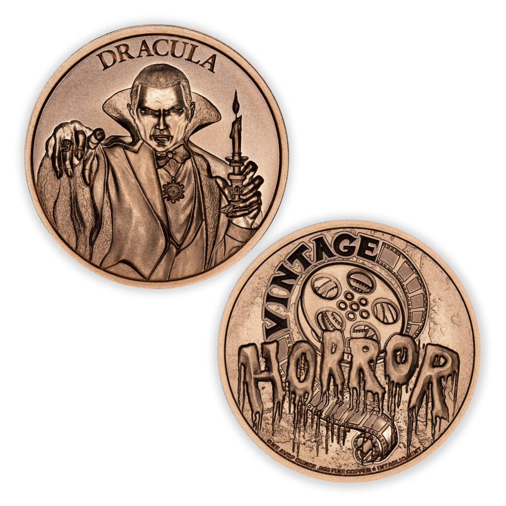 VINTAGE HORROR SERIES - DRACULA - 1OZ - 39MM - CU