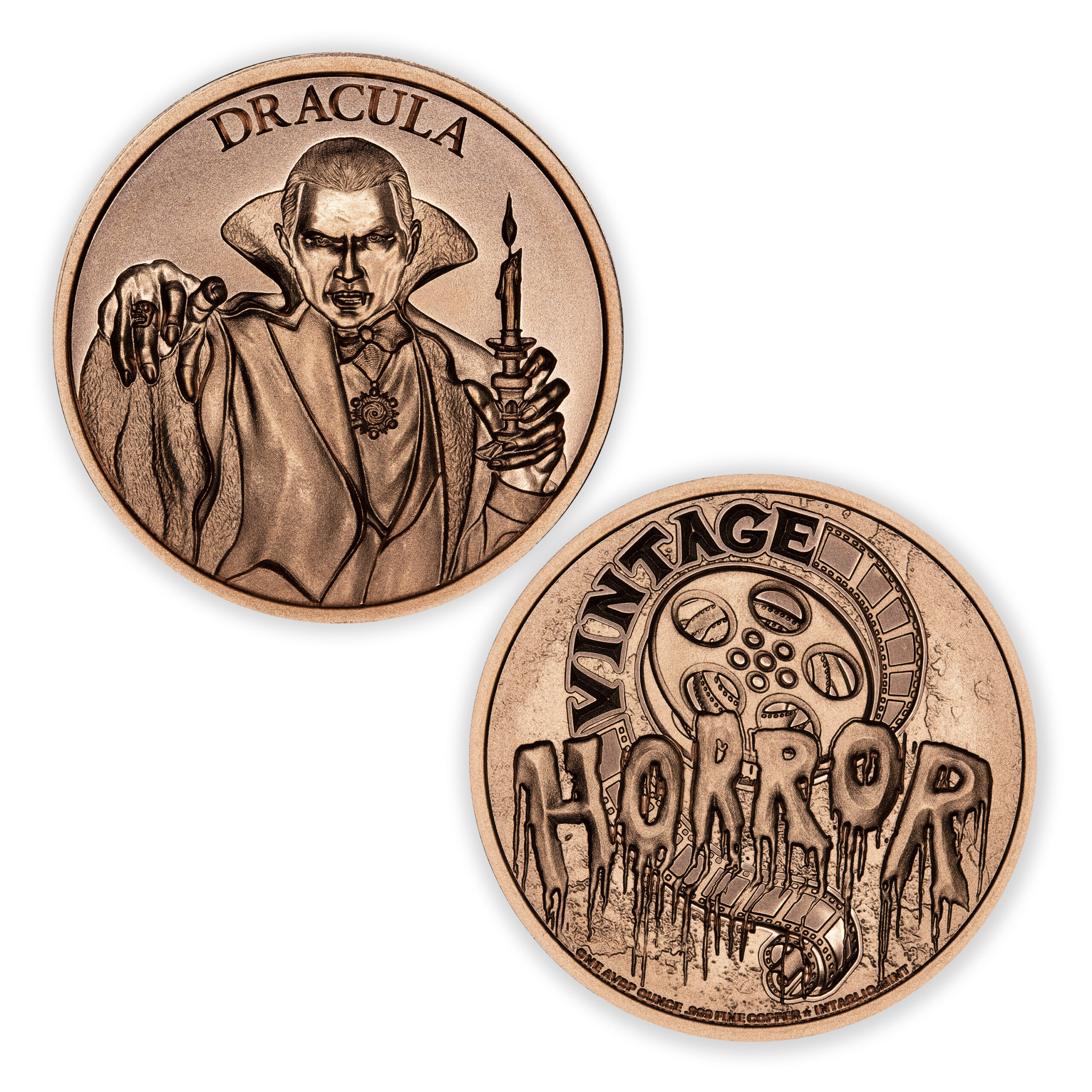 VINTAGE HORROR SERIES - DRACULA - 1OZ - 39MM - Image 1
