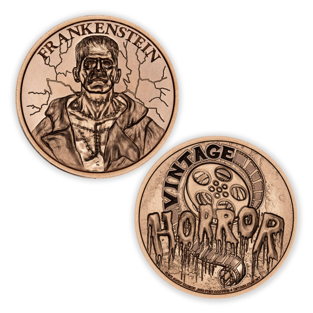 VINTAGE HORROR SERIES - FRANKENSTEIN - 1OZ - 39MM - CU