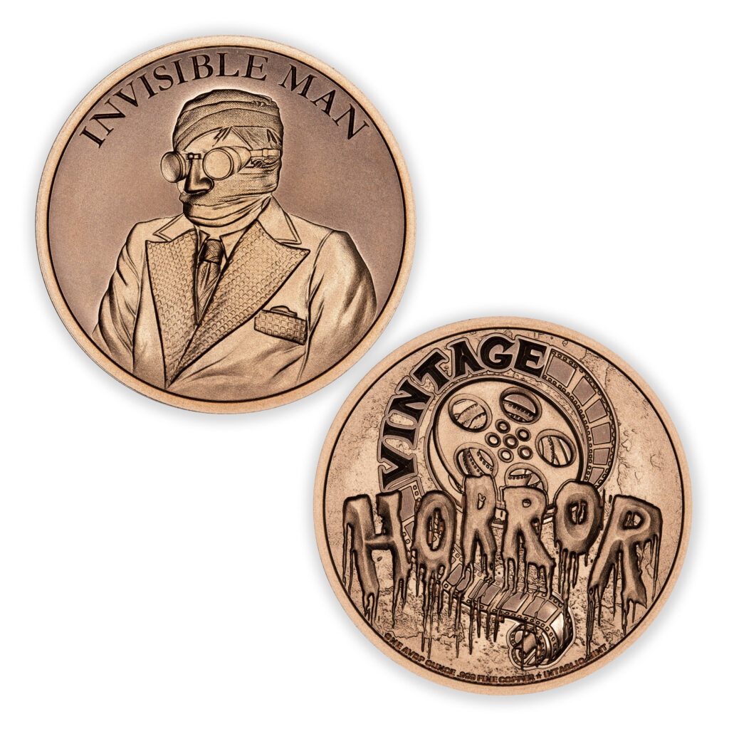 VINTAGE HORROR SERIES - INVISIBLE MAN - 1OZ - 39MM - CU