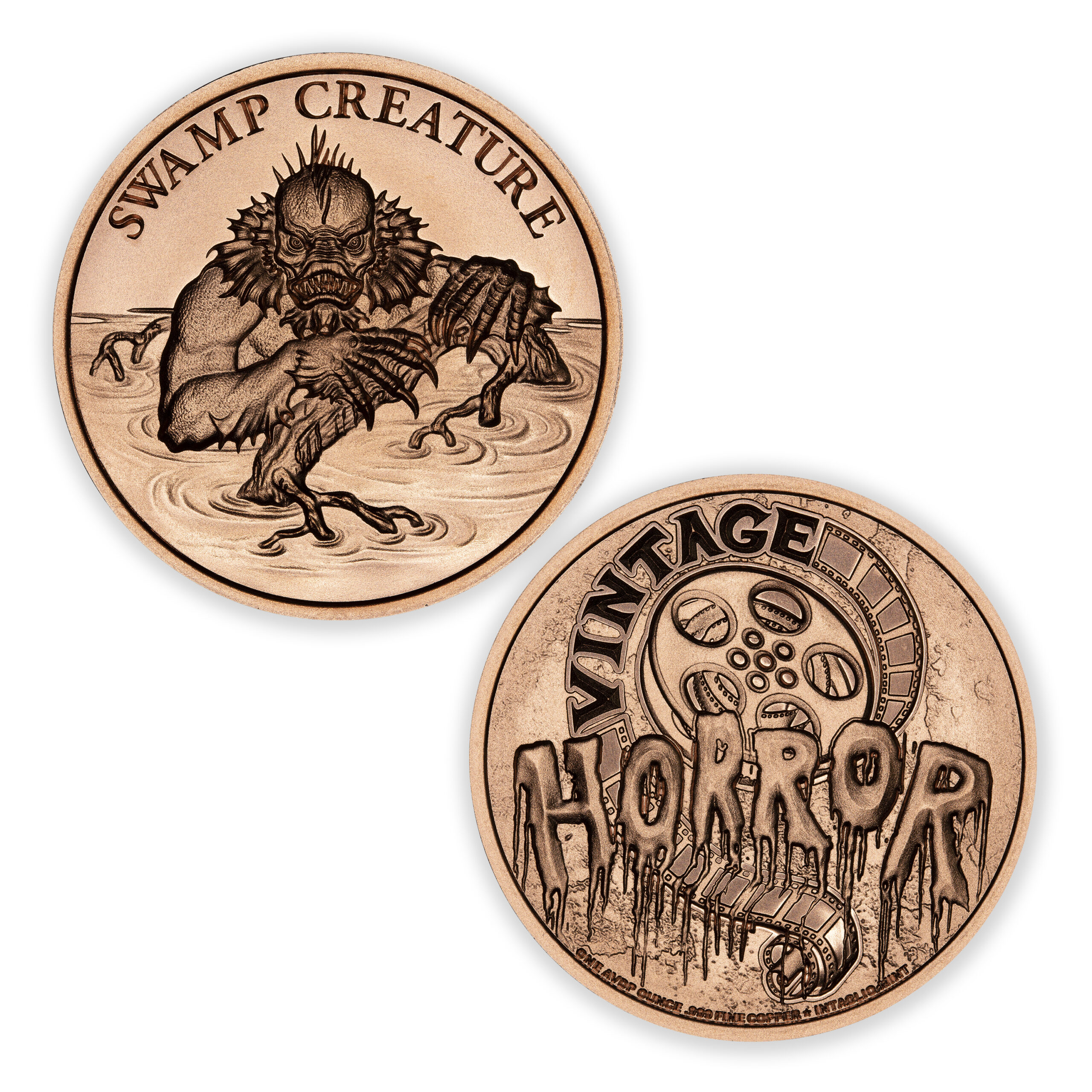 VINTAGE HORROR SERIES - SWAMP CREATURE - 1OZ - 39MM - Image 1