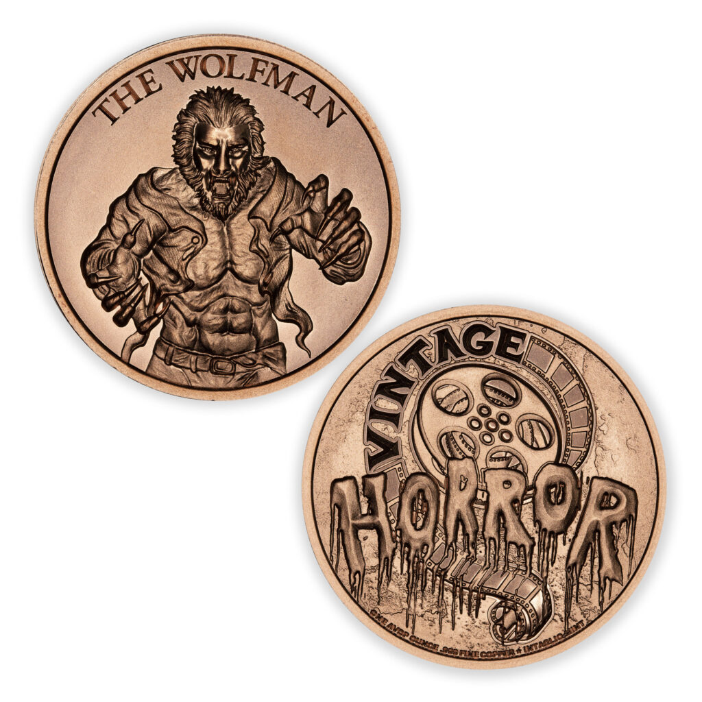 VINTAGE HORROR SERIES - THE WOLFMAN - 1OZ - 39MM - CU
