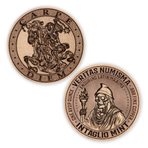 VERITAS NUMISMA SERIES - ENDURING LATIN MAXIMS - CARPE DIEM - 1OZ - 39MM