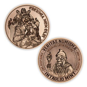 VERITAS NUMISMA SERIES - ENDURING LATIN MAXIMS - PECUNIA NON OLET - 1OZ - 39MM