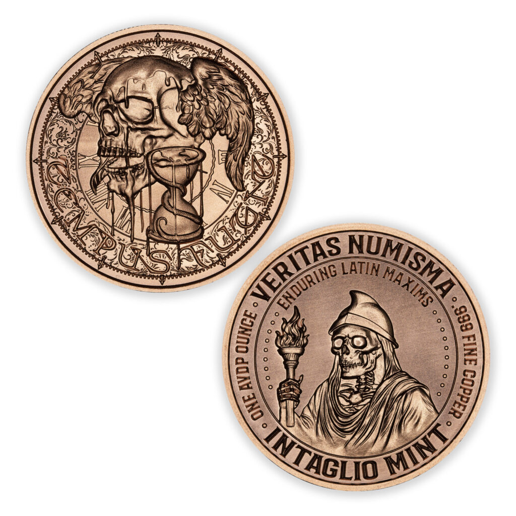VERITAS NUMISMA SERIES - ENDURING LATIN MAXIMS - TEMPUS FUGIT - 1OZ - 39MM - CU